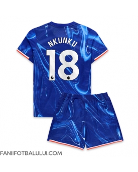 Chelsea Christopher Nkunku #18 Echipament de Fotbal Replică 2024-25 Copii Acasa (+ Șorturi)